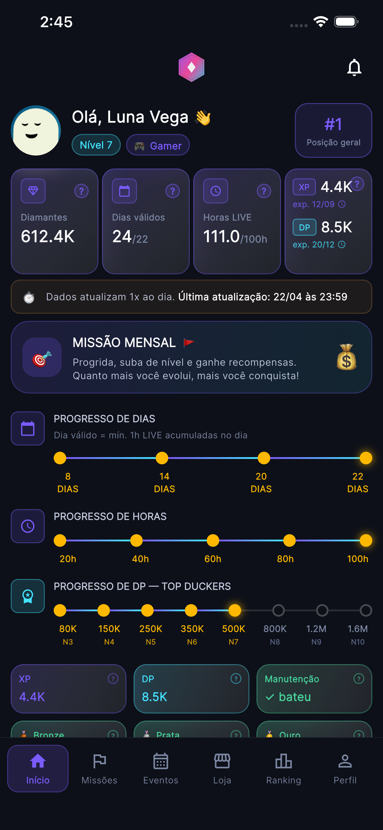 Tela Início